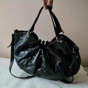Furla Hobo Italian Black Pebbled leather bag